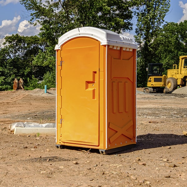 how often are the porta potties cleaned and serviced during a rental period in Lake Waukomis Missouri